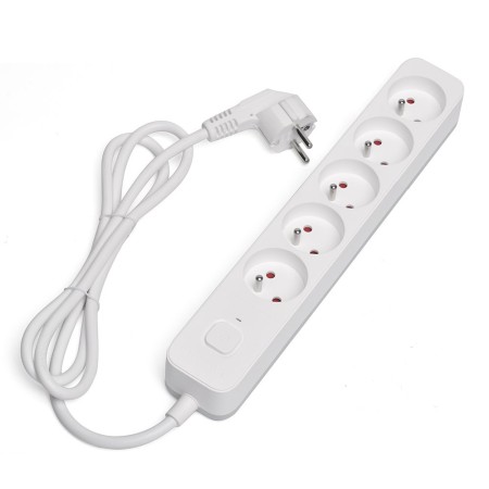 REGLETA DE 5 ENCHUFES 3M BLANCO SAVIO LZ-09