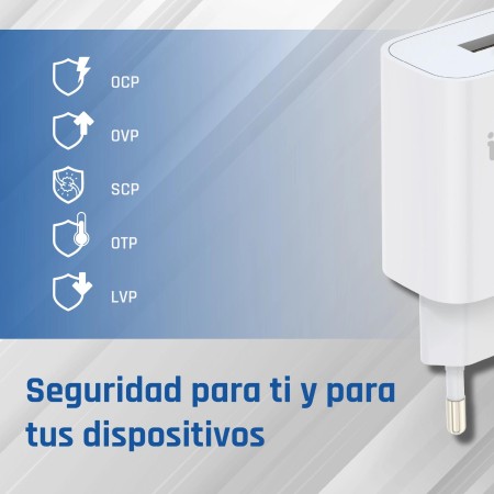 iggual Cargador 1xUSB-A carga rápida QC3.0 18W