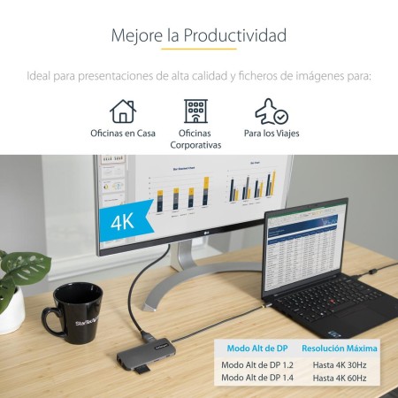 Docking station startech ubs tipo c 8 en 1