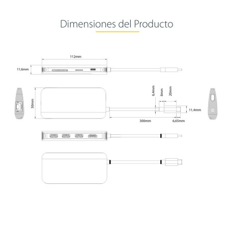 Docking station startech ubs tipo c 8 en 1