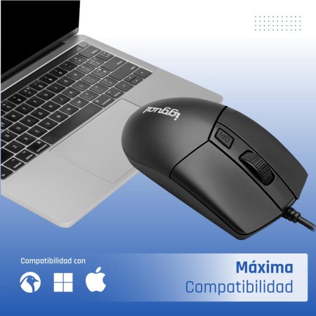 iggual Ratón óptico COM-BUSINESS2-2400DPI negro