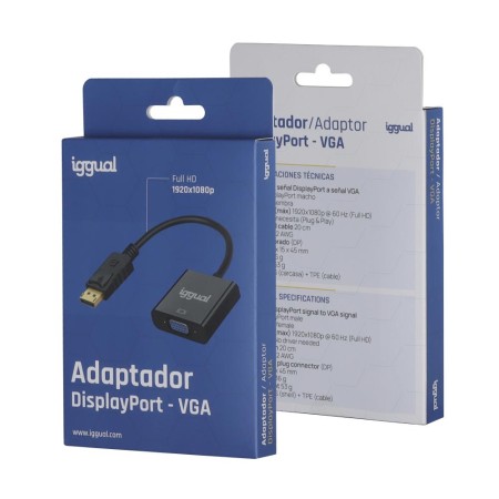 iggual Adaptador DisplayPort (M) a VGA (H)