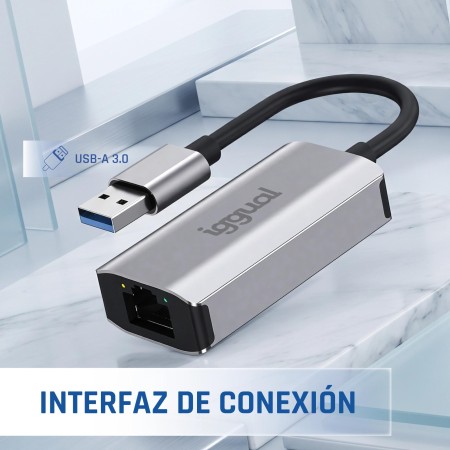 iggual Adaptador USB-A 3.0 a RJ45 Gigabit