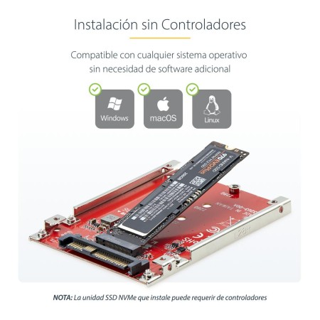 Adaptador m.2 a 2.5 pulgadas startech 1m25 - u3 - m2 - adapter