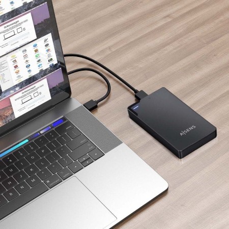 Caja Externa para Disco Duro de 2.5″ Aisens ASE-2520B/ USB 3.1/ Sin tornillos