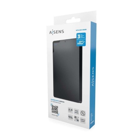 Caja Externa para Disco Duro de 2.5″ Aisens ASE-2520B/ USB 3.1/ Sin tornillos