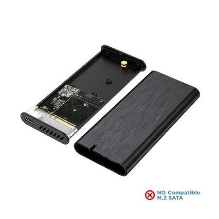 Caja Externa para Disco SSD M.2 NVMe Aisens ASM2-008B/ USB 3.2 Gen2/ Sin Tornillos