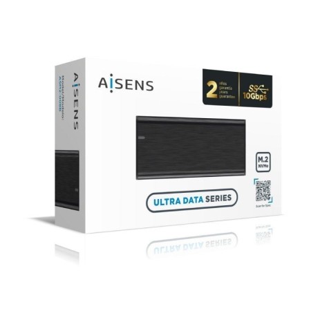 Caja Externa para Disco SSD M.2 NVMe Aisens ASM2-008B/ USB 3.2 Gen2/ Sin Tornillos