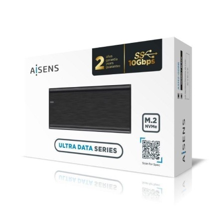 Caja Externa para Disco SSD M.2 NVMe Aisens ASM2-008B/ USB 3.2 Gen2/ Sin Tornillos