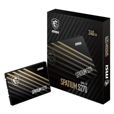 Disco duro interno solido ssd msi spatium s270 sata3 2.5 pulgadas 240gb
