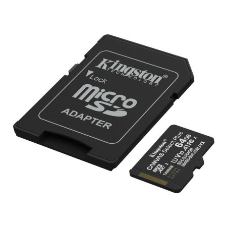 Tarjeta memoria micro sdxc 64gb kingston canvas select plus + adaptador sd