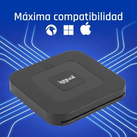 iggual Lector DNI SIP tarjetas ID USB-A / tipo C