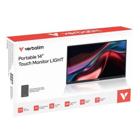 Monitor portatil verbatim 32088 14 pulgadas fhd 120hz + bateria 500mah