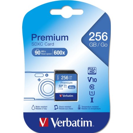 Tarjeta memorio sdxc verbatim premium 256gb c10