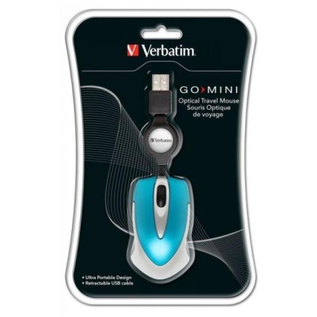 Raton verbatim go mini azul
