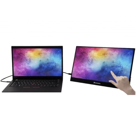 Monitor Portátil Táctil Verbatim PMT-15 15.6″/ Full HD/ Multimedia/ Negro