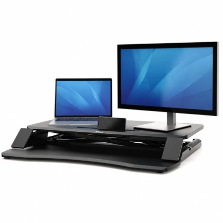 Soporte de Sobremesa Elevable Fellowes Sit-Stand Lotus Corsivo/ hasta 15kg/ Negro