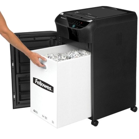 Destructora Fellowes AutoMax 450C/ Corte en Partículas de 4 x 38mm/ Negra