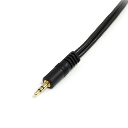 Cable mini jack 3.5mm startech 0.15m - macho - hembra - negro
