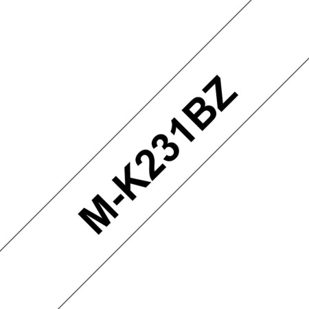 Cinta laminada brother mk231bzbr/ 12mm x 8m
