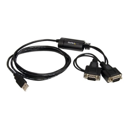Cable 2x db9 a usb tipo a startech 1.8m - macho - macho - negro