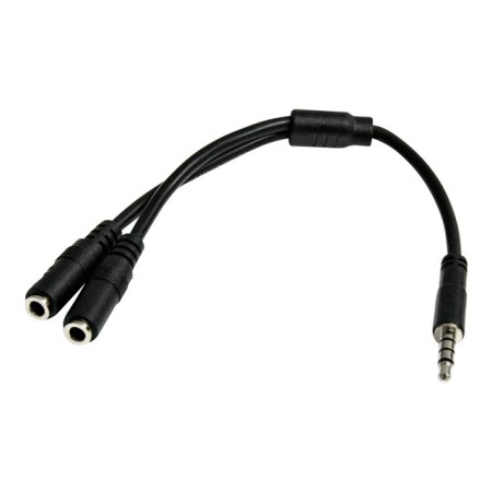Cable mini jack 3.5mm startech 0.2m - hembra - macho - negro
