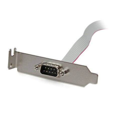 Adaptador startech header cabezal bracket serie serial rs232 a idc placa base perfil bajo 40cm