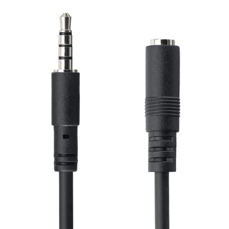 Cable mini jack 3.5mm startech 1m - macho - hembra - negro