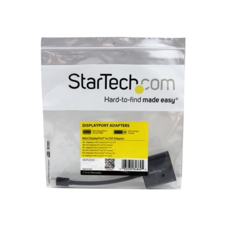 Adaptador mini dp a dvi startech 17cm - macho - hembra - negro