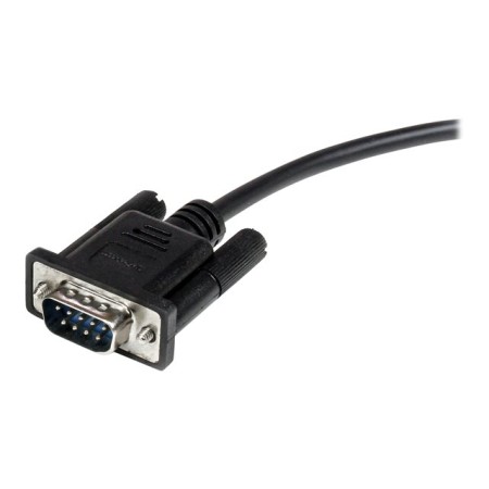 Cable db9 startech 0.5m - macho - hembra - negro