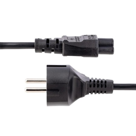 Cable schuko a c5 startech 2m - macho - hembra - negro