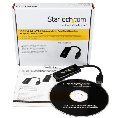 Adaptador usb tipo a a vga startech macho - hembra - negro