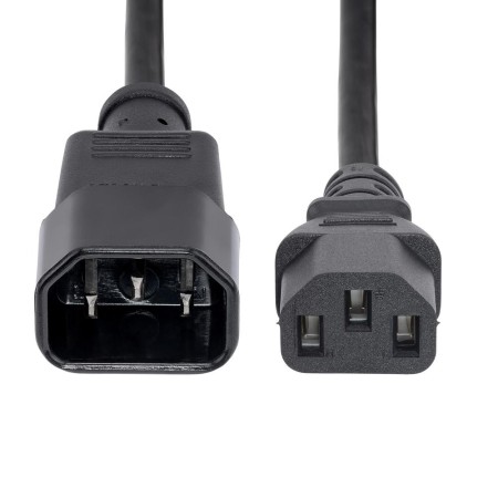 Cable iec c14 a iec c13 startech 1m - macho - hembra - negro