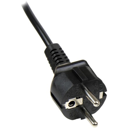 Cable schuko a c5 startech 1m - macho - hembra - negro
