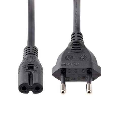 Cable cee7 - 16 a c7 startech 1m - macho - hembra - negro