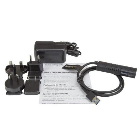 Cable usb 3.1 10gb a sata startech 0.85m - macho - hembra - negro