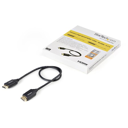 Cable hdmi 4k startech 0.5m - macho - macho - negro