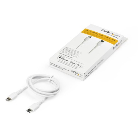 Cable lightning a usb tipo c startech 1m - macho - macho - blanco