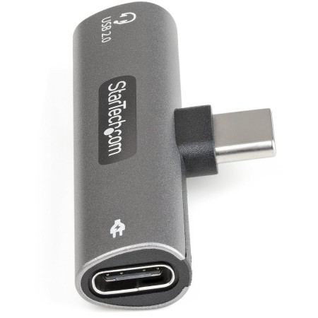 Adaptador audio y carga usb tipo c startech macho - hembra
