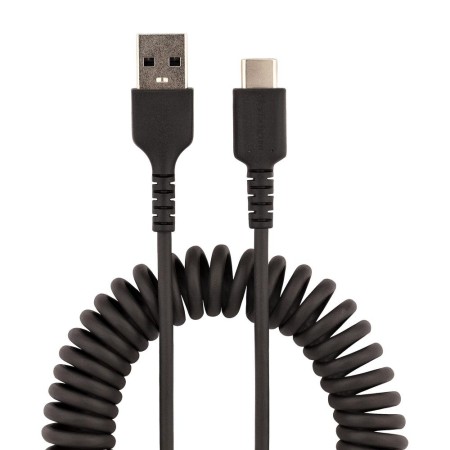 Cable usb tipo a a usb tipo c startech 0.50m - macho - macho - negro rizado