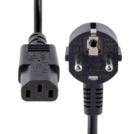 Cable schuko a iec c13 startech 3m - macho - hembra - negro