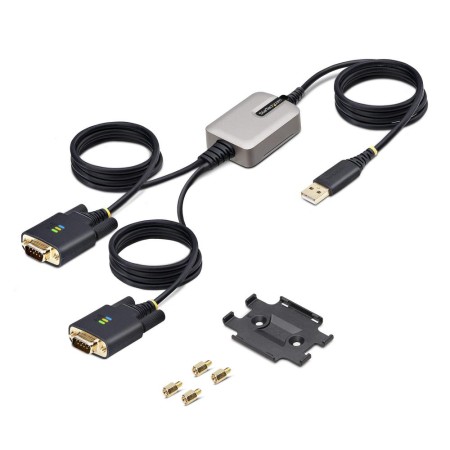 Cable usb tipo a a 2x rs232 db9 startech 4m - macho - macho