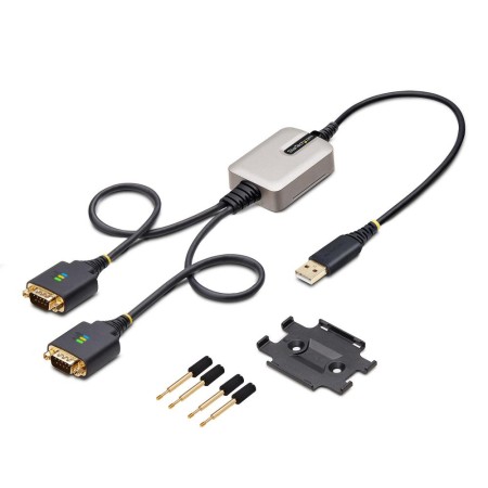Cable usb tipo a a 2x rs232 db9 startech 0.60m - macho - macho