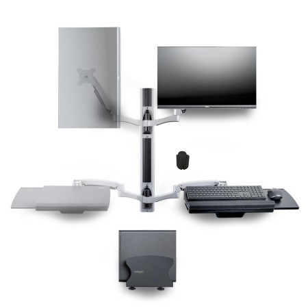 Soporte pared startech vesa hasta 27 pulgadas 100x100mm max 10kg + soportes cpu y teclado y raton