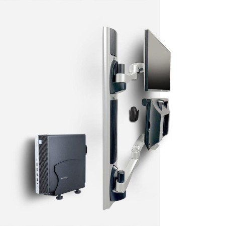 Soporte pared startech vesa hasta 27 pulgadas 100x100mm max 10kg + soportes cpu y teclado y raton