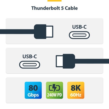 Cable usb tipo c startech 1m - macho - macho - negro