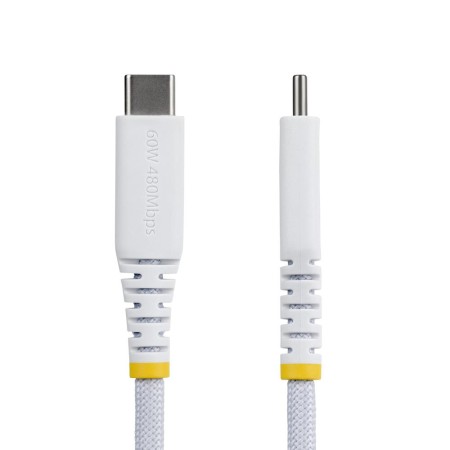 Cable usb tipo c startech 1m - macho - macho - blanco trenzado