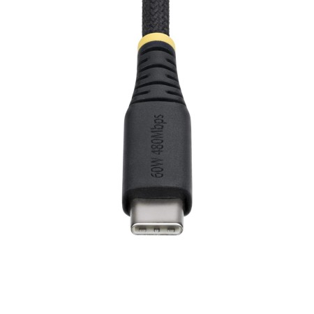 Cable usb tipo c startech 2m - macho - macho - negro trenzado