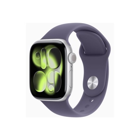 Smartwatch apple watch series 11 gps + cellular 42mm silver alluminium case purple mist sport loop m - l