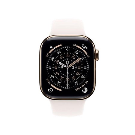 Apple Watch Series 11/ GPS/ Cellular/ 46mm/ Titanio Dorado/ Correa Deportiva Rosa Rubor M/L